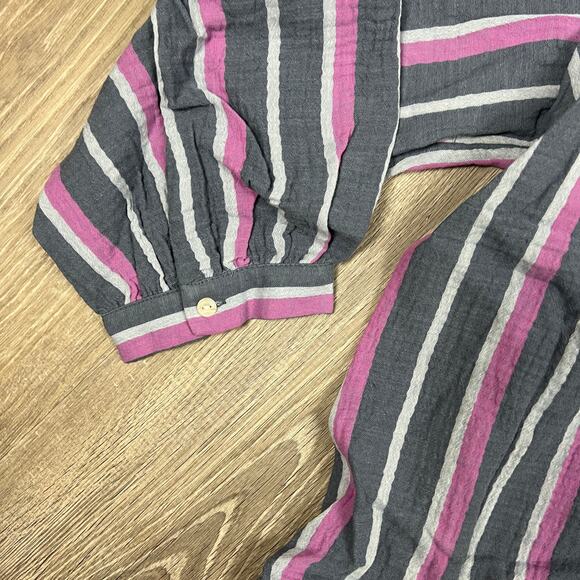 Universal Thread Women's Plus Size Purple Striped Long Sleeve Blouse - 2X - NWT - Picture 4 of 8